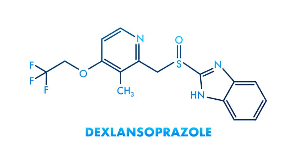 image of chemical bonds for dexlansoprazole - does Medicare cover Dexilant
